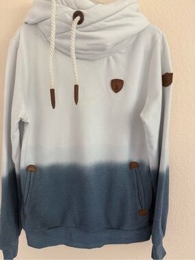 Wanakome Cream Pullover with Brown Leather Patch